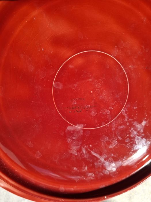 Fracuski talerz czerwony