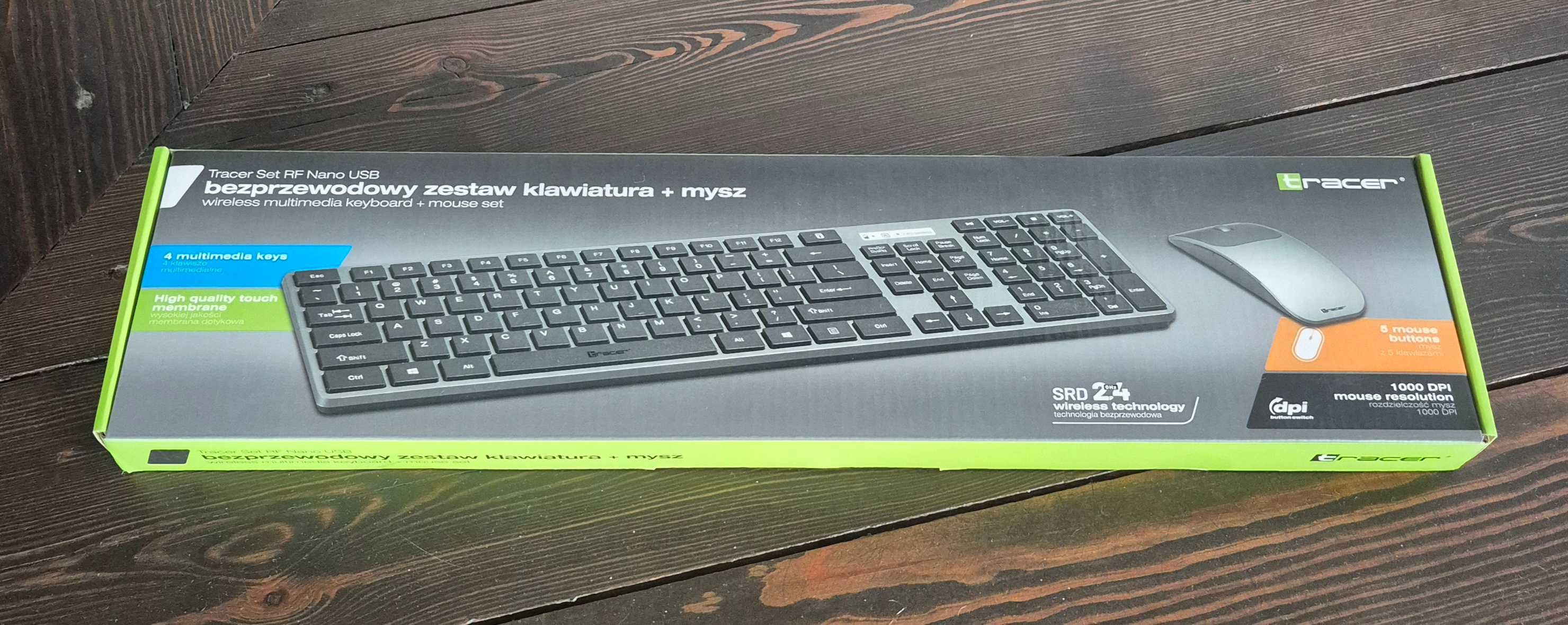 Klawiatura mysz Zestaw TRACER Set RF Nano USB bezprzewodowa