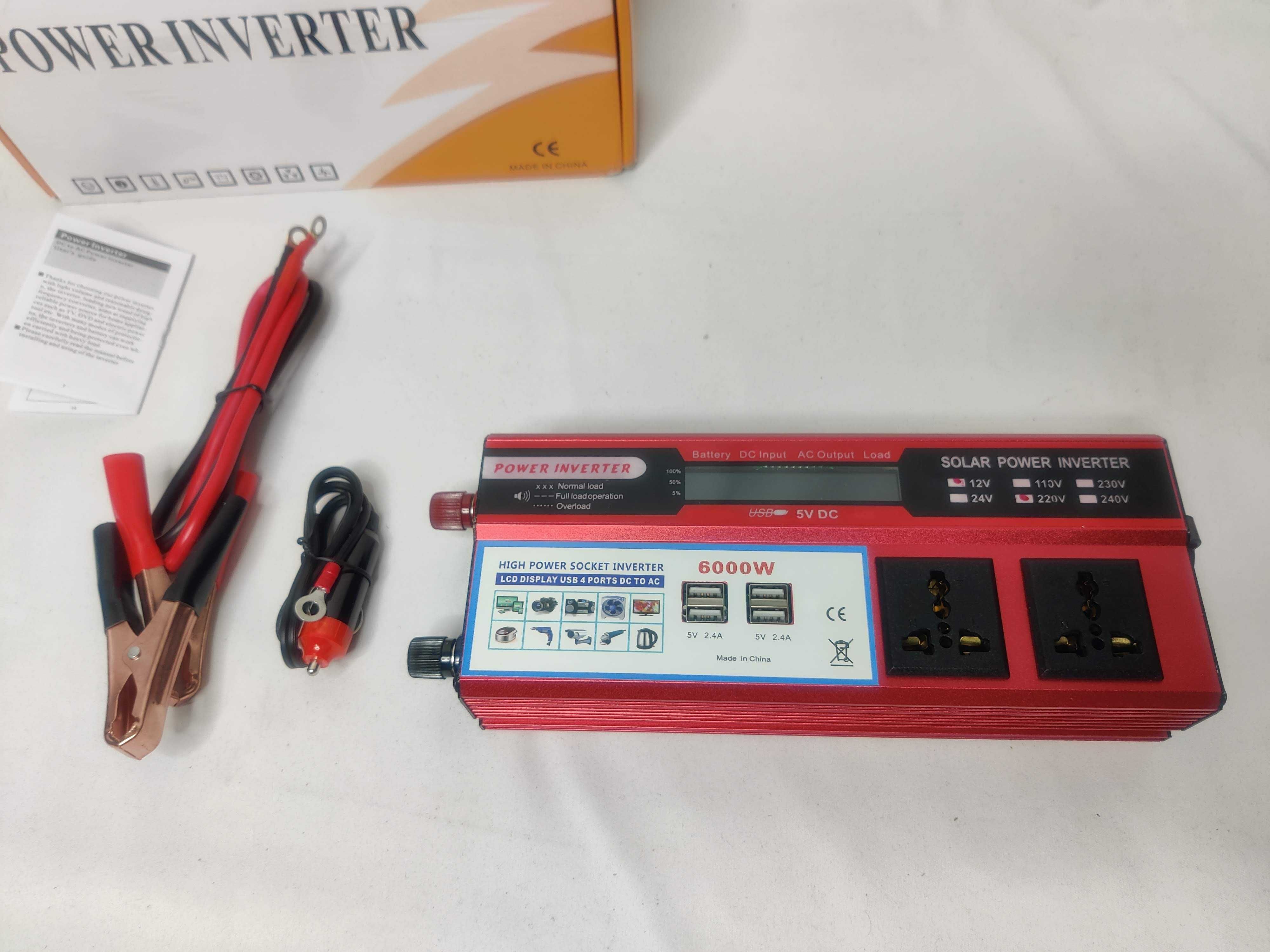 [NOVO] Inversor / Conversor 6000W [12V / 24V para 220V] Transformador