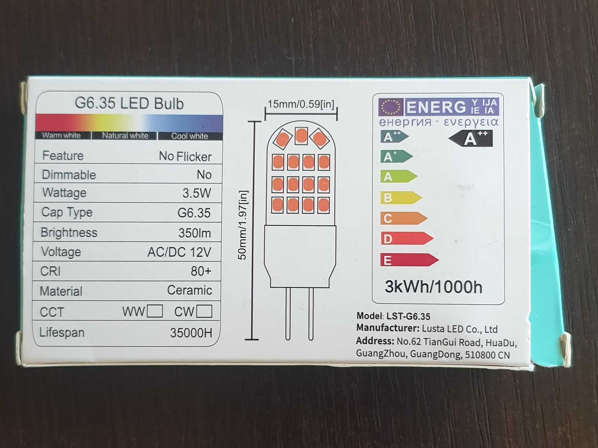 Żarówki Bonlux G6.35 led