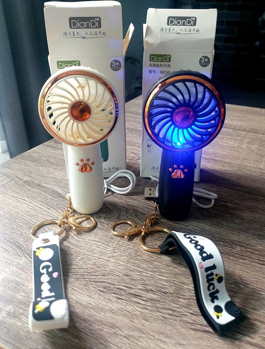 Wentylator, wiatraczek kieszonkowy na usb Nowy DianaDi, zawieszka+brel