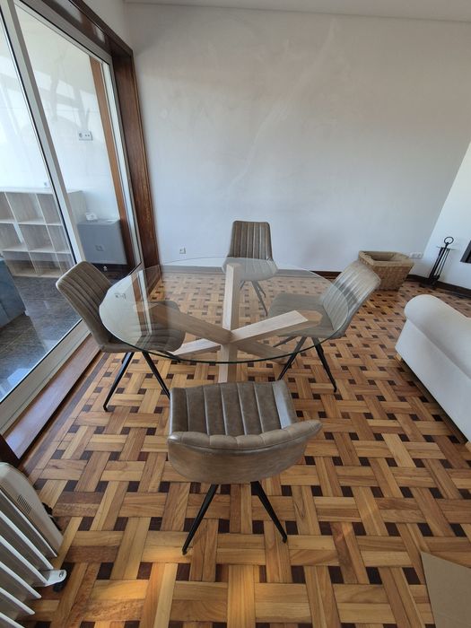 Mesa de vidro redonda