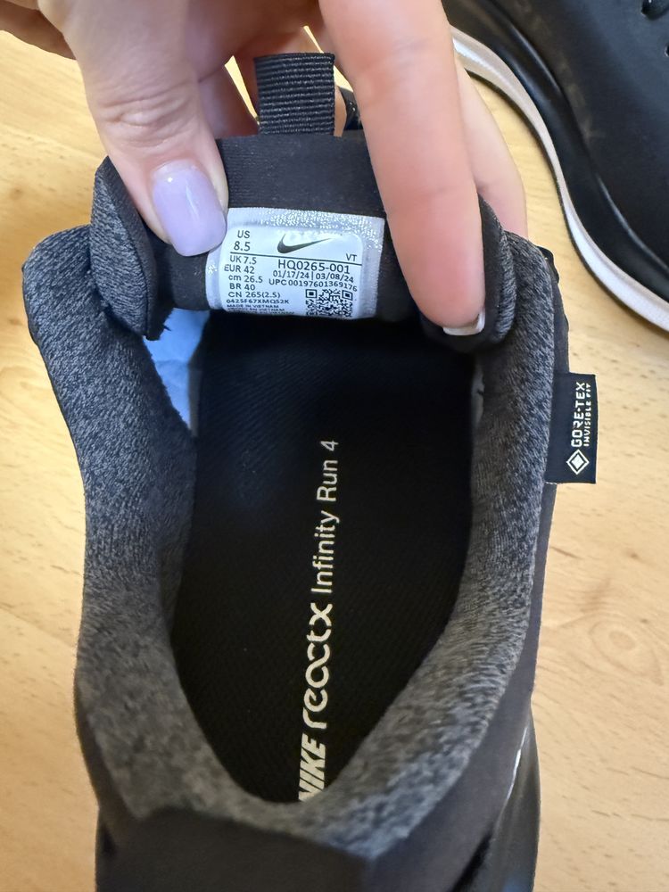 Кросівки чоловічі  NIKE reactxInfinity Run4 GORE-TEX HQ0265-001