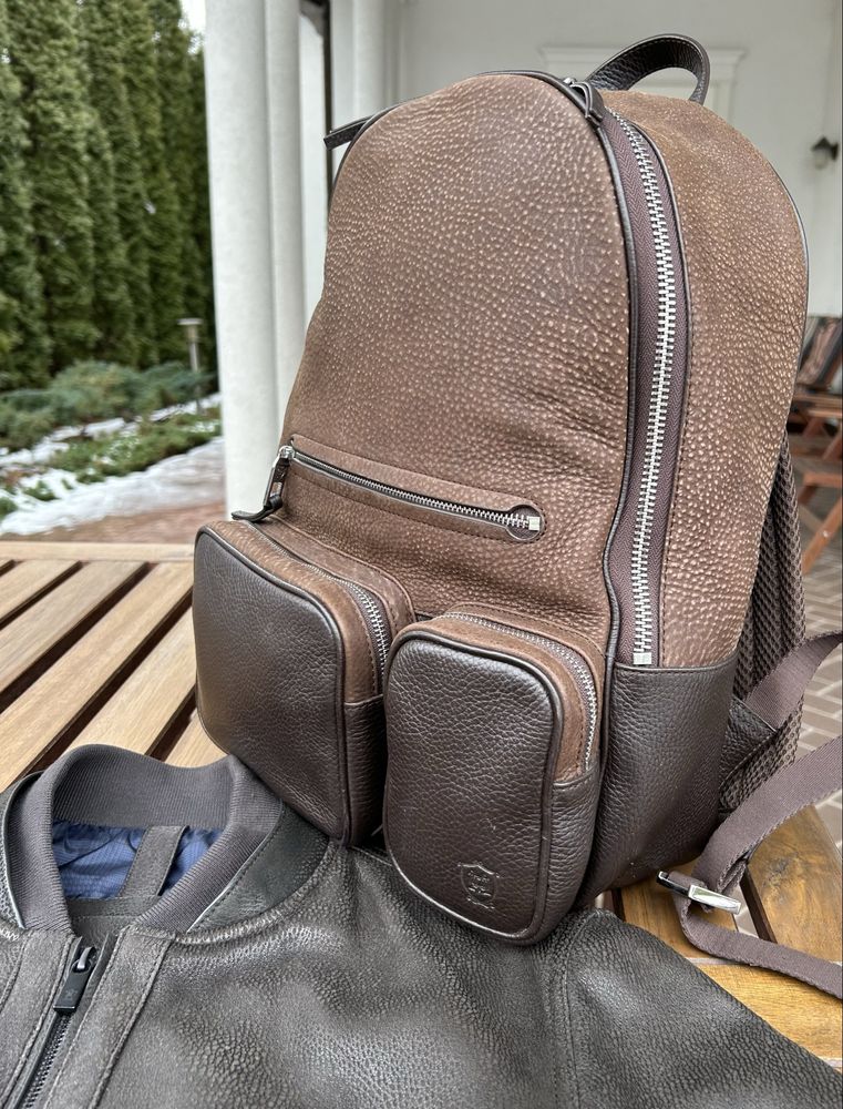 Новий чоловічий шкіряний рюкзак massimo dutti