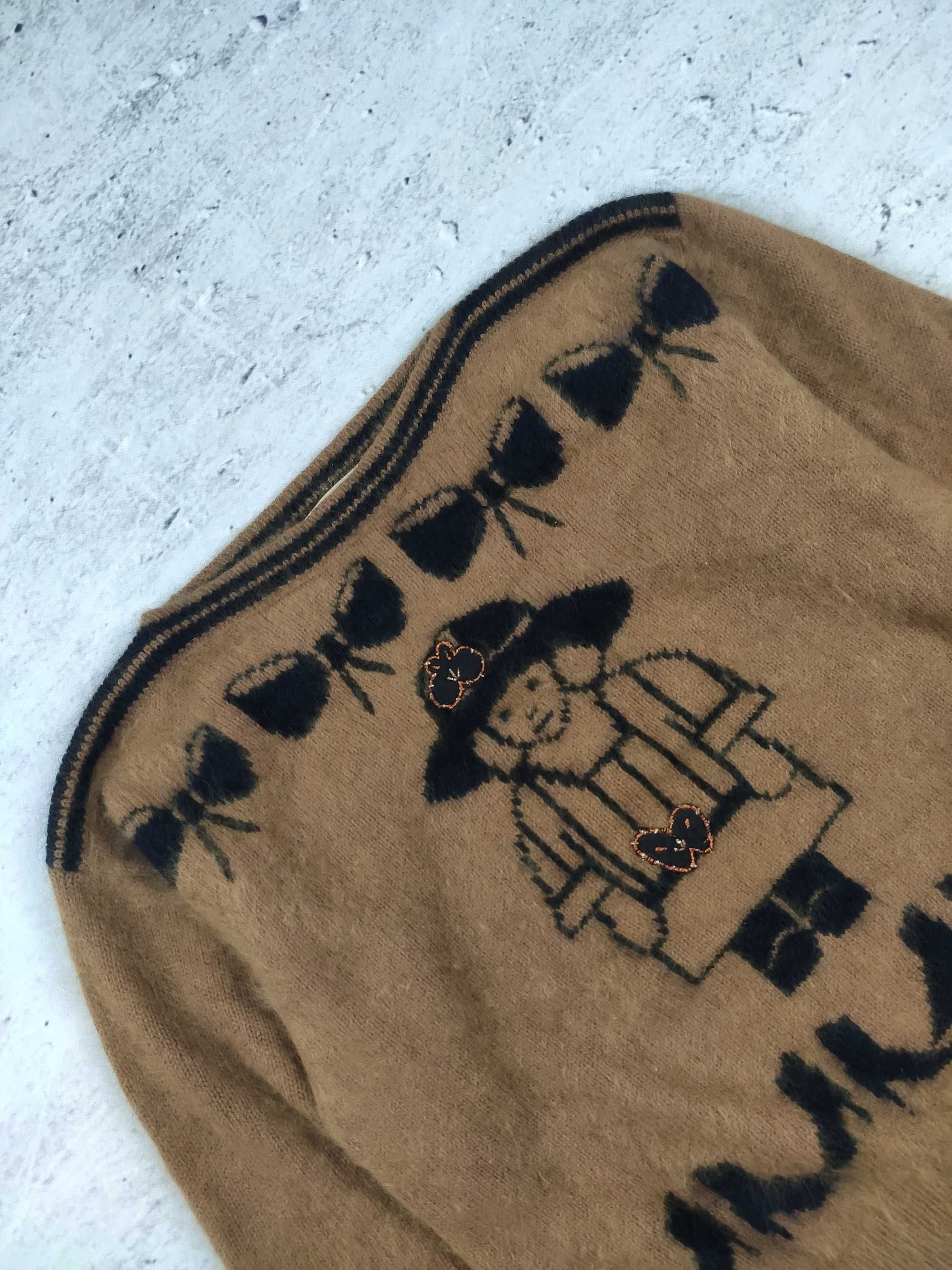 Sweter Malina Wong angora damski oversize r. M/L