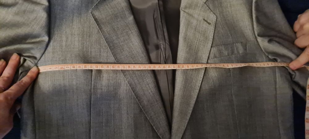 Garnitur męski xl szary metaliczny