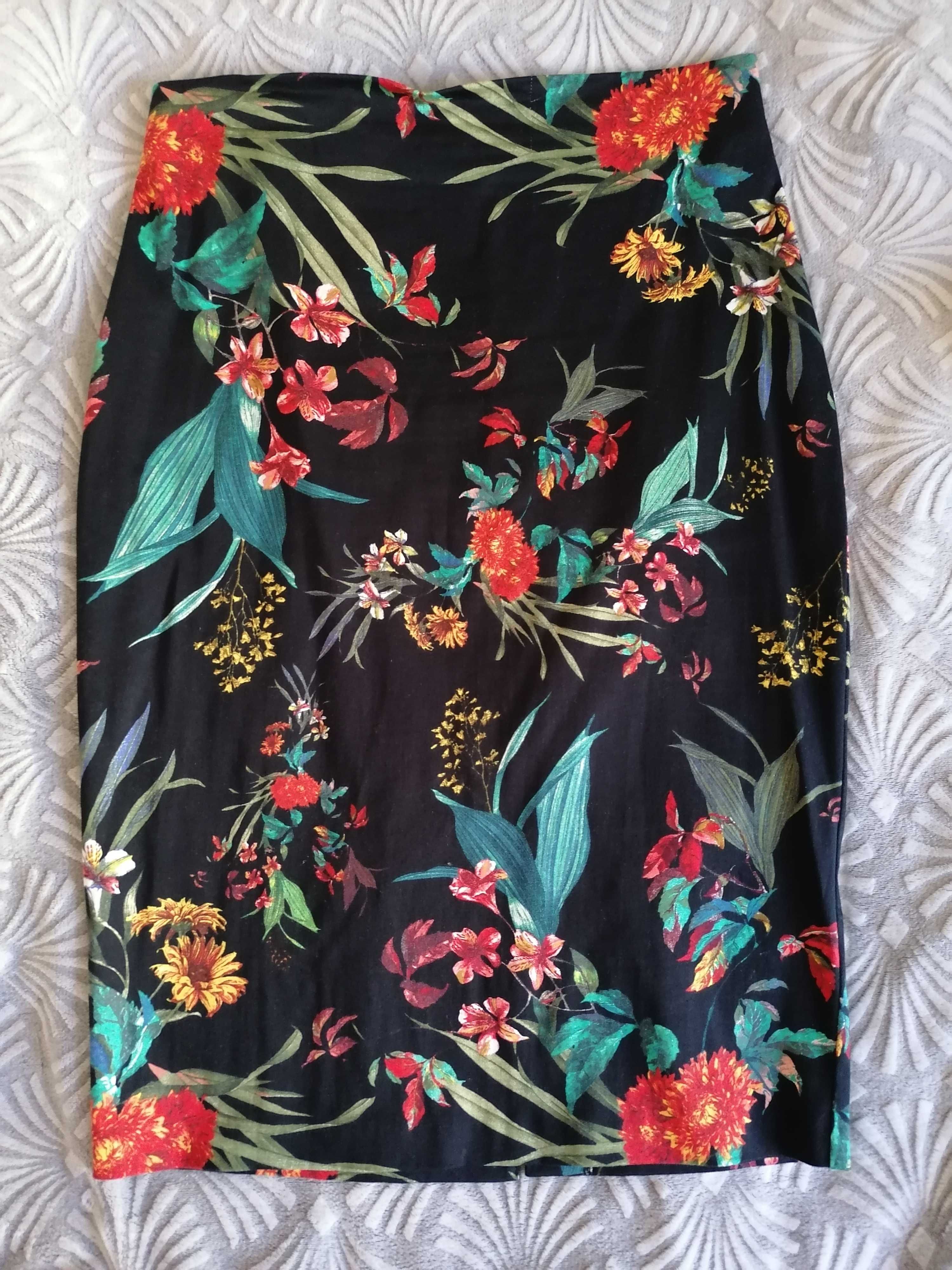 Spódnica spódniczka F&F rozmiar 40 kwiaty
