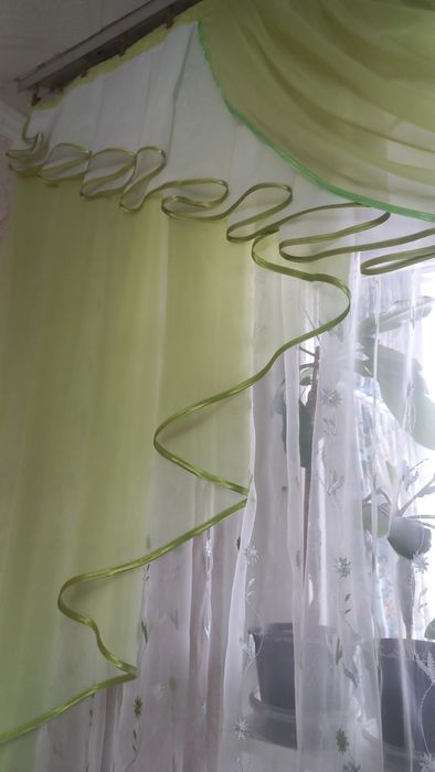 Ламбрекен и тюль комплект