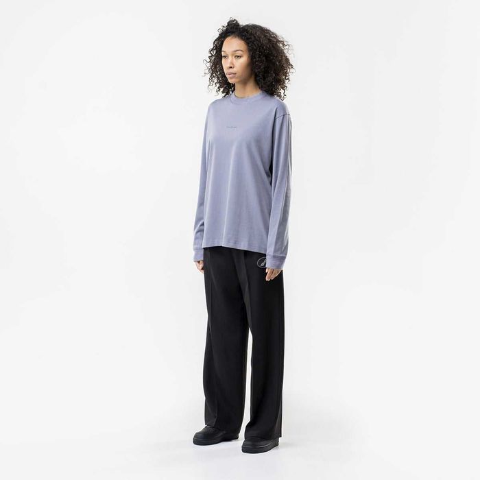 Лонгслів Acne Studios Simple Logo Long Sleeve Dark Grey