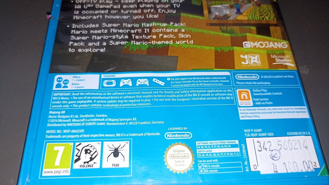 Minecraft Wii U Edition Nintendo bez rys / możliwa zamiana