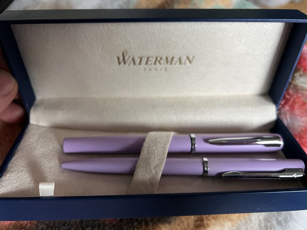 Zestaw Długopis + pióro Waterman Graduate fioletowy
