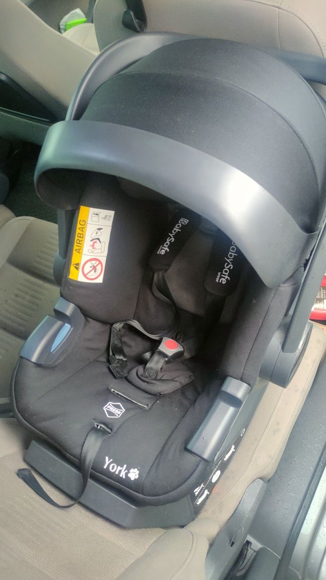 Fotelik BabySafe 0-13kg York i-Size Fix Grey Black + Baza