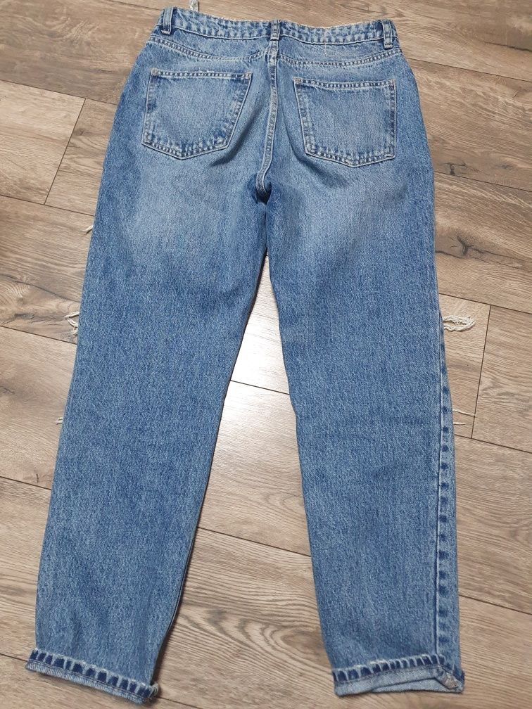 ZARA 38 spodnie damskie jeansowe z przecięciami