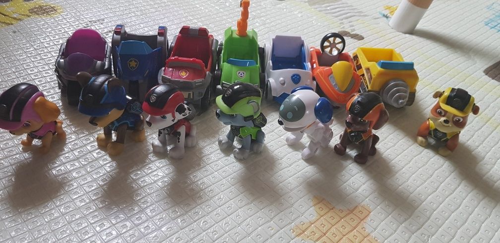 Jak nowe zestaw psi patrol spin master pojazd piesek skye robopies