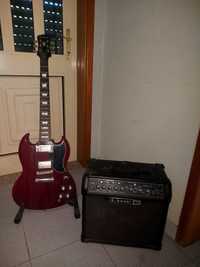 Epiphone SG G300 cherry + amplificador