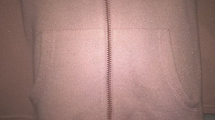 Bluza H&M pudrowy róż brokat różowe złoto rozmiar 134 nowa
