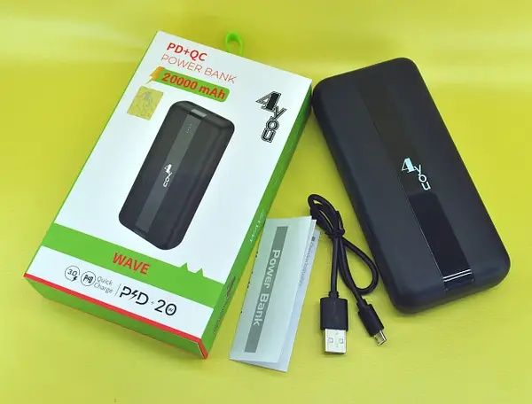 Павербанк Power Bank 20000mAh 4you WAVE black (PD20W+QC3 20W)