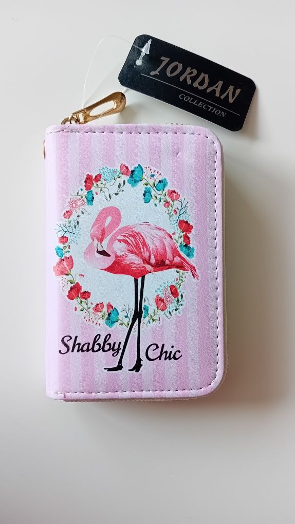 Nowy! Mini portfel flaming " Shabby Chic"