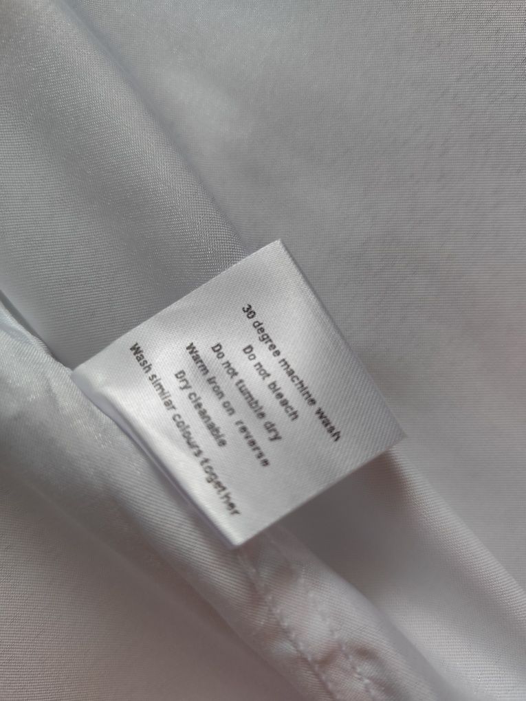 Satynowa koszula biała długi rękaw Daniel Rosso slim fit S