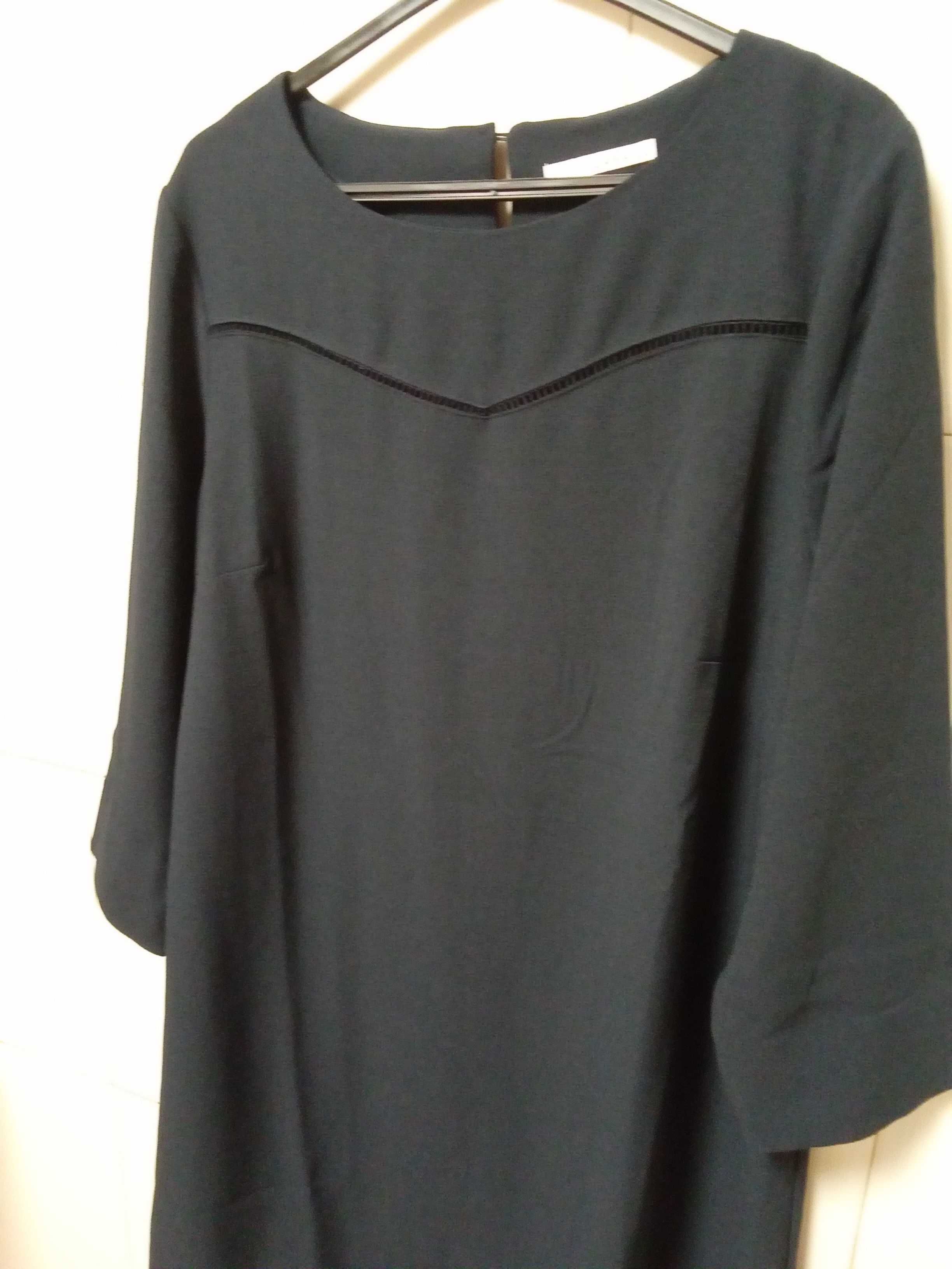 Vestido novo, crepe fino fluido, da marca CAMAÏEU França, L/ XL