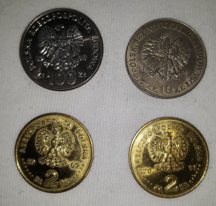 monety różne 4 sztuki