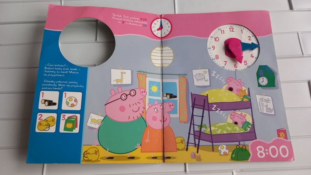 Książeczka świnka peppa z zegarem Dzień pełen wrażeń