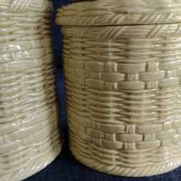 Conjunto de 4 potes de cozinha, cerâmica japonesa