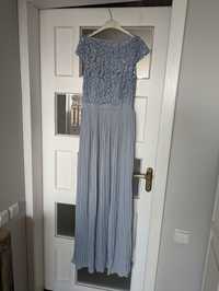 Женское вечернее платье H&M голубоe, пудровое