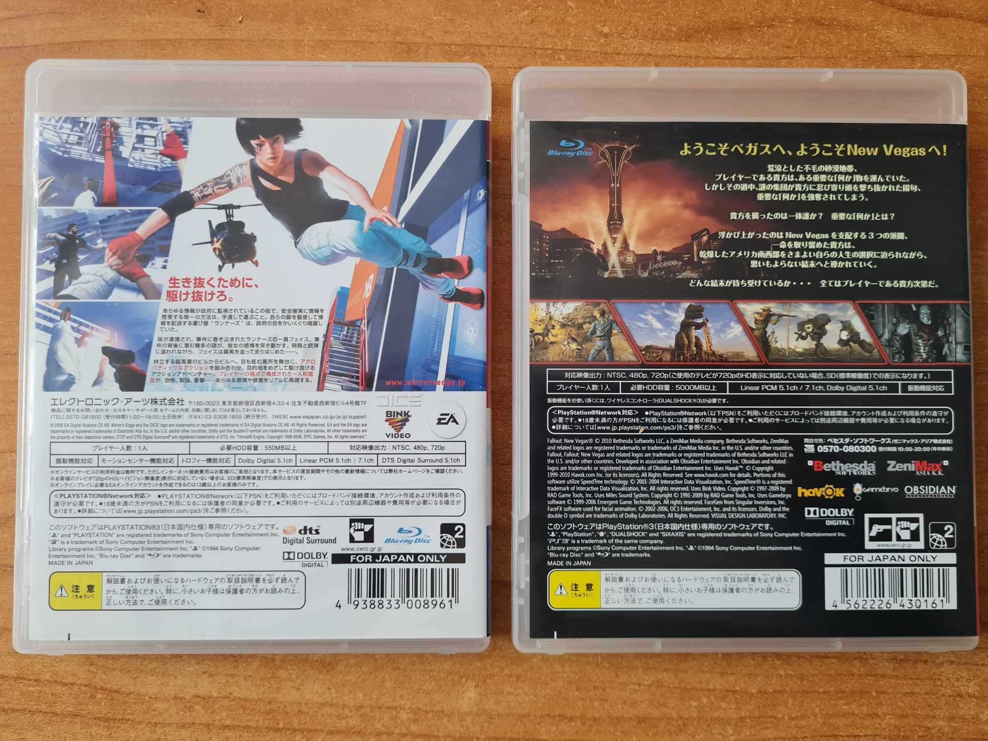 Mirror's Edge + Fallout New Vegas - Playstation 3 Japoński