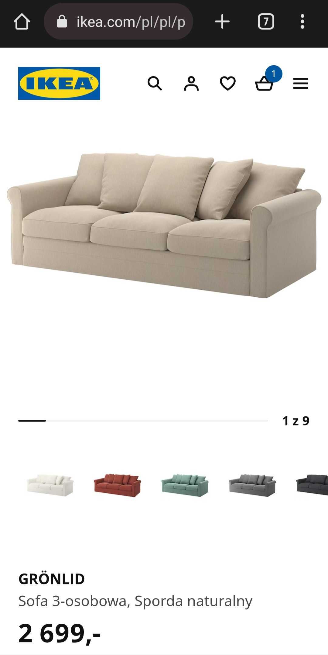 Kanapa Ikea Gronlid kanapa 5 osobowa pilnie okazja