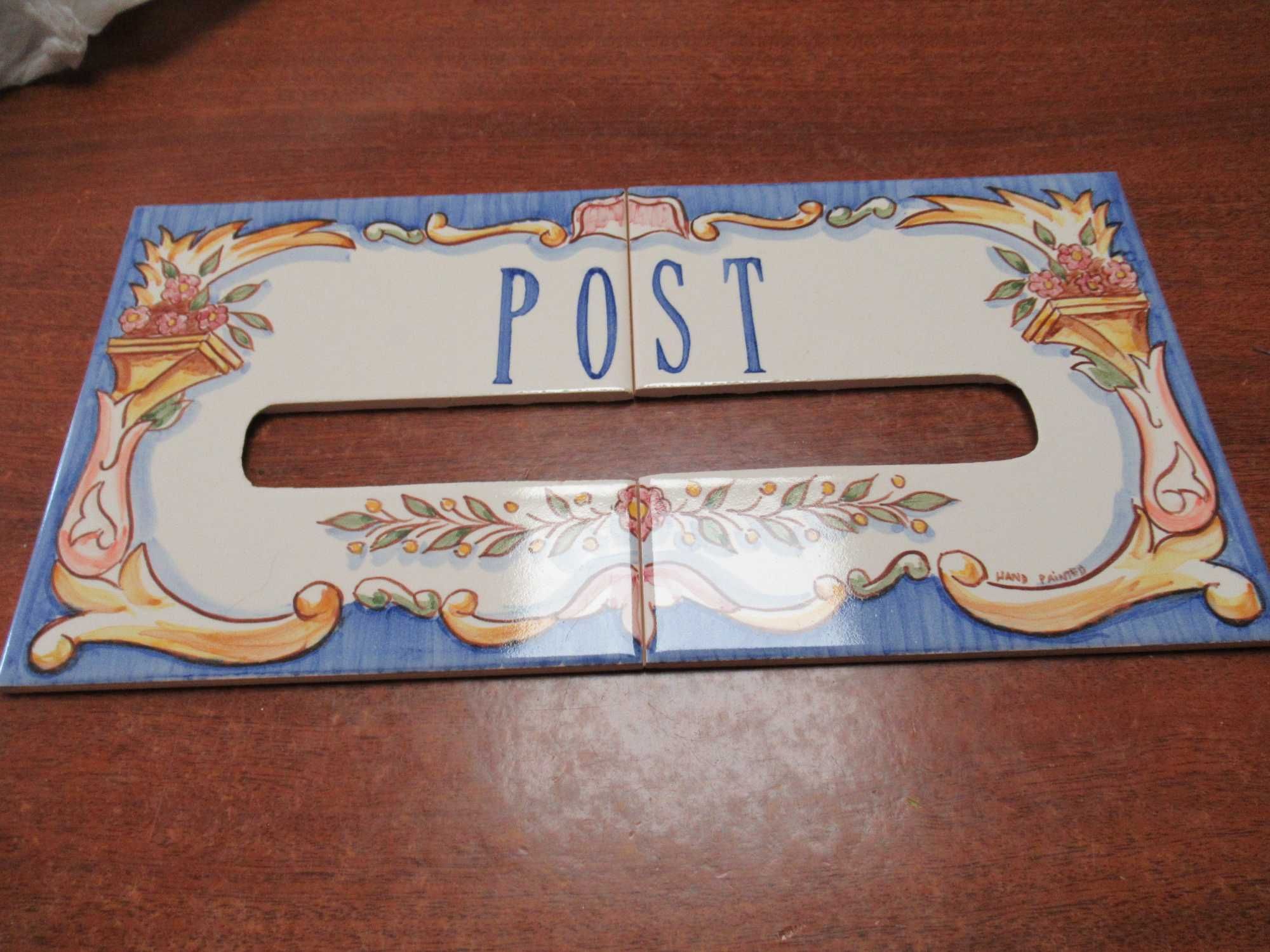 Painel de 2 azulejos para caixa do correio