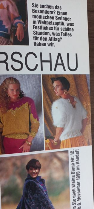 Wzory swetrów Diana 11 / 1990