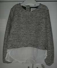 RESERVED sweterek z koszulą dla chłopca ŁATY 128