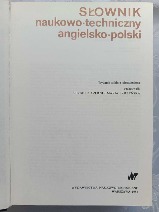 Słownik naukowo-techniczny angielsko-polski