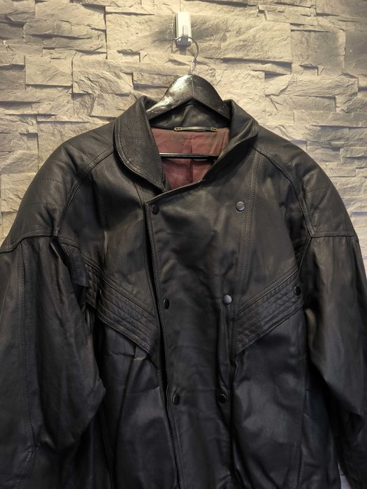 Kurtka Skórzana Vintage Czarna Bomberka Skóra
