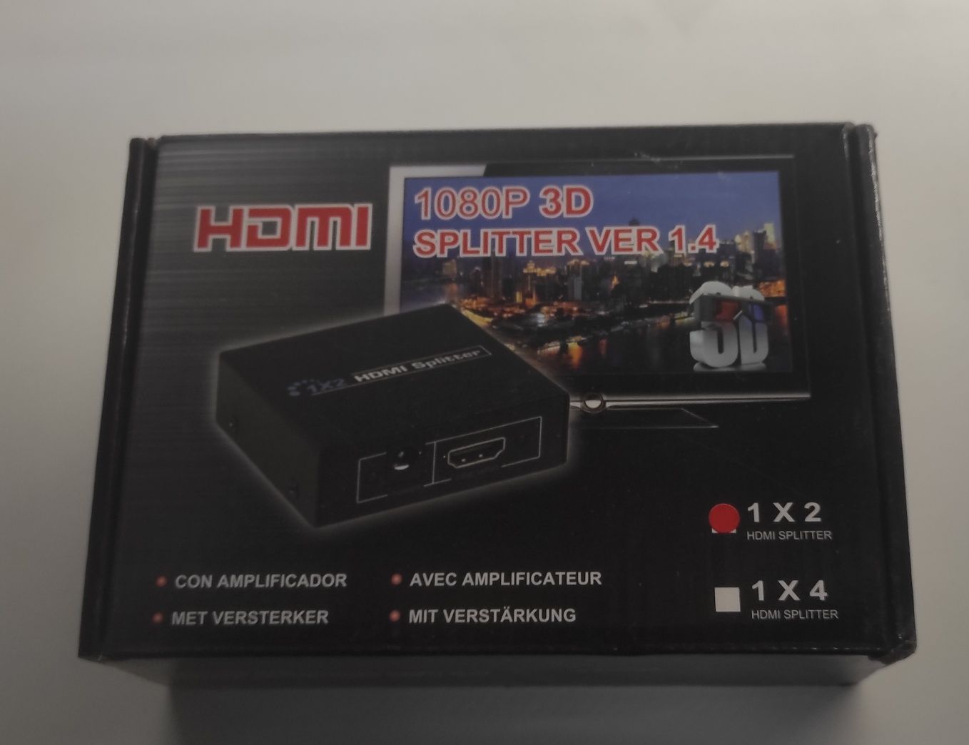 Спліттер 2port HDMI (1гн. HDMI-2гн. HDMI), 1.3V, DC-5V