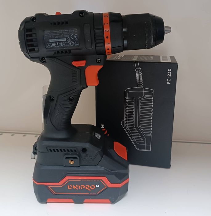 Шуруповерт Dnipro-M CD-201HBC Compact з АКБ та ЗП