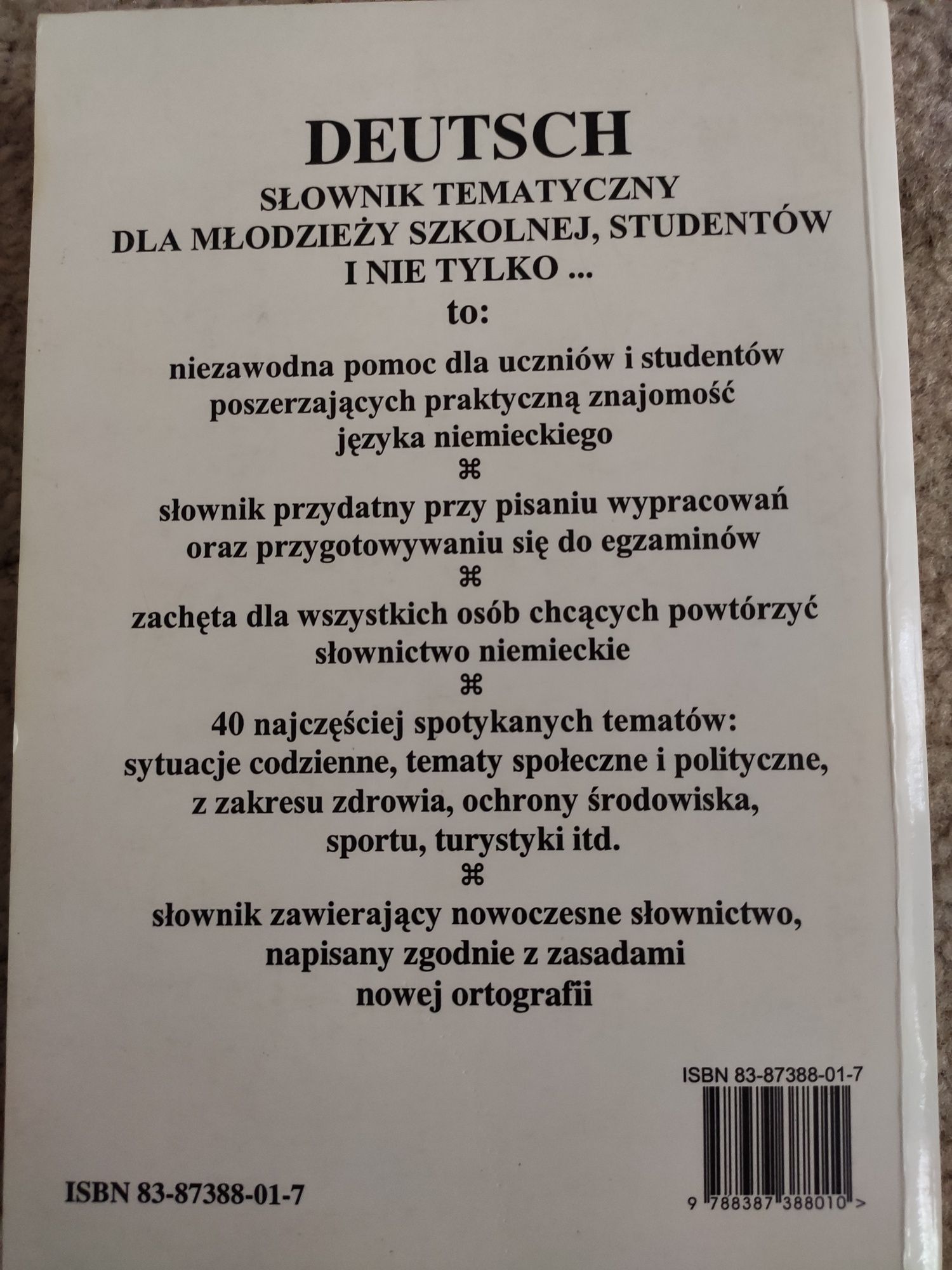 Deutsch słownik tematyczny