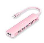 Hub USB C Lention z ładowarką PD 100 W HDMI 4K, czytnikiem kart SD