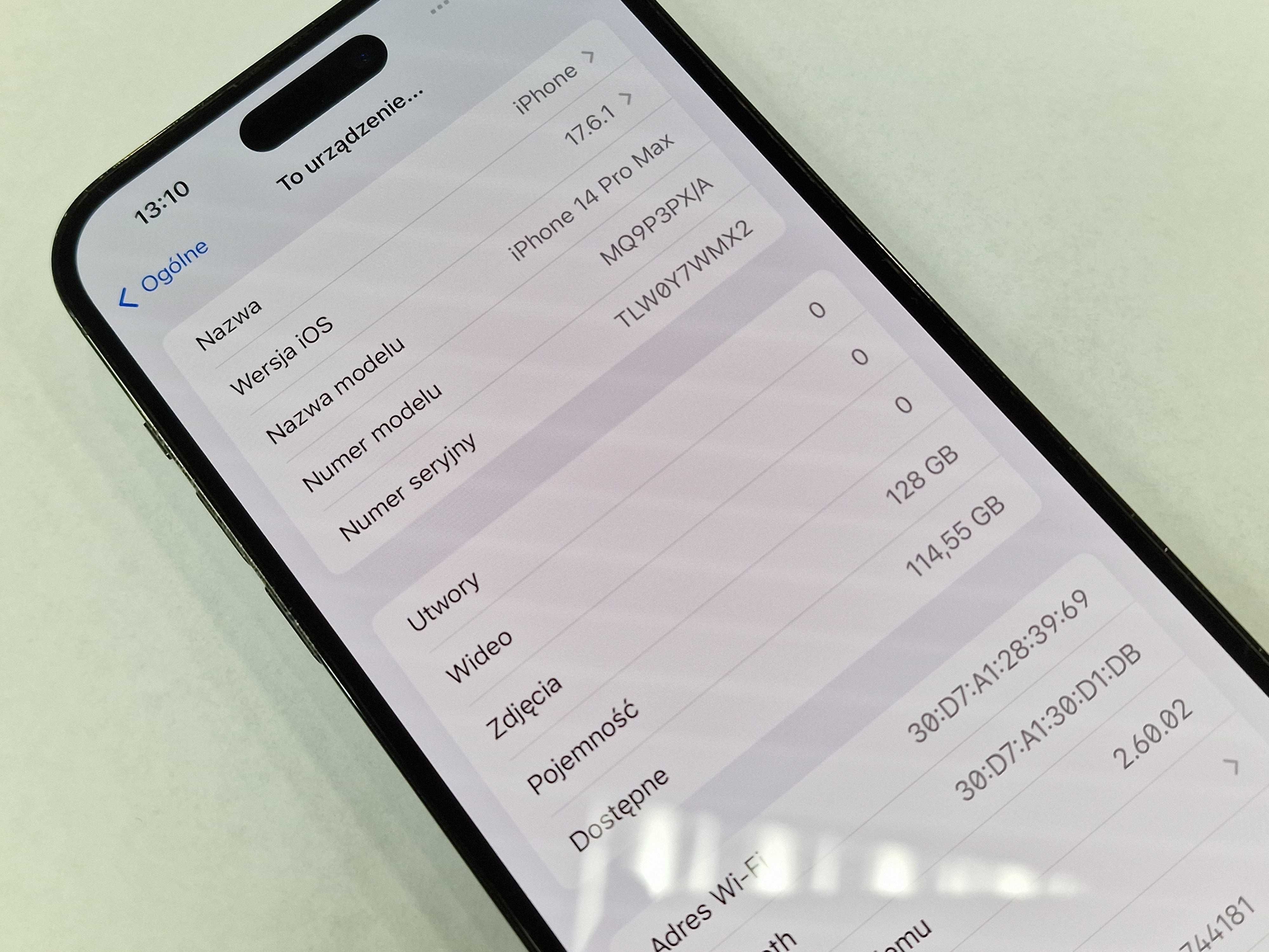 Iphone 14 PRO MAX 128GB/ Space Black/ BAT 86%/ Grade A-/ Gwarancja