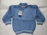Sweter rozpinany 122-128 niebieski