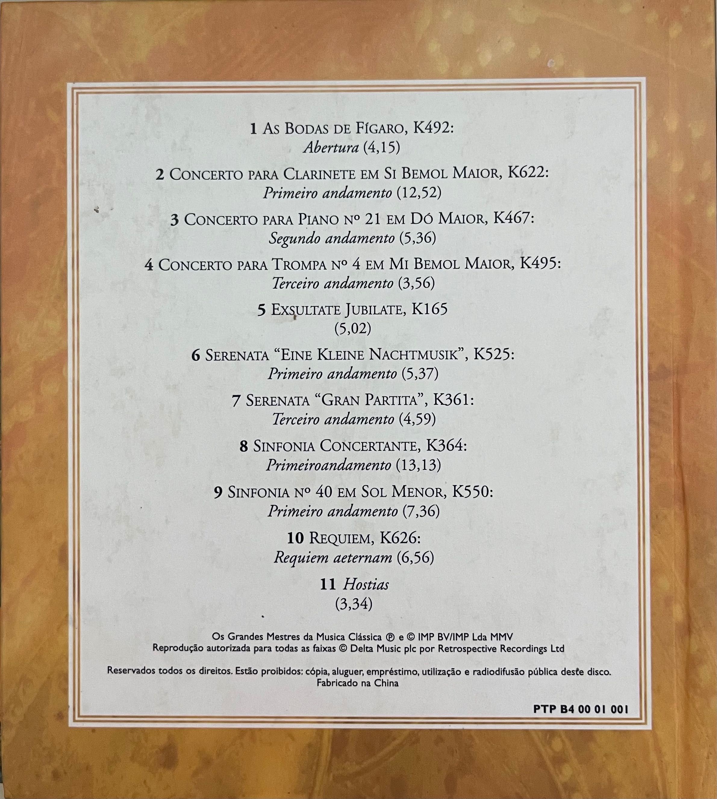 CD | Mozart - Obras-primas musicais