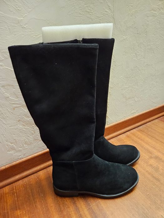 Нові сапоги замшеві 41