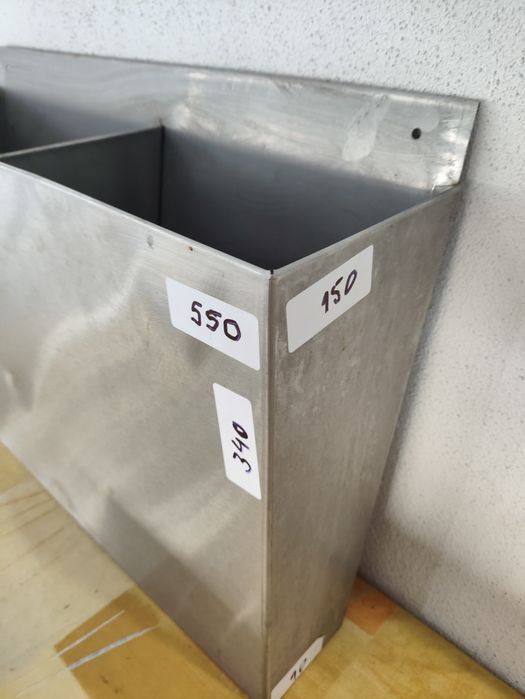 Gaveta em inox porta sacos 550x340x 150x90