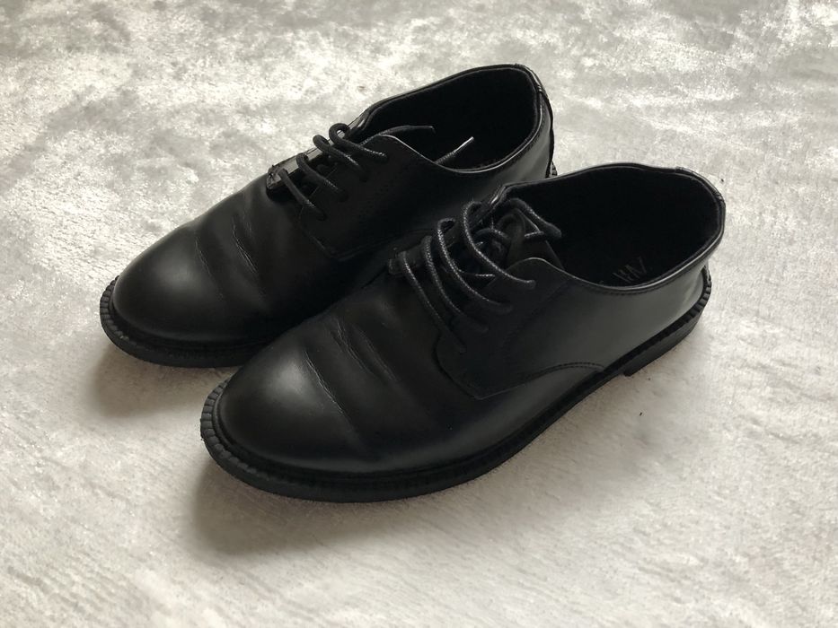 Zara czarne eleganckie buty wizytowe wesele okazja 36 czarne