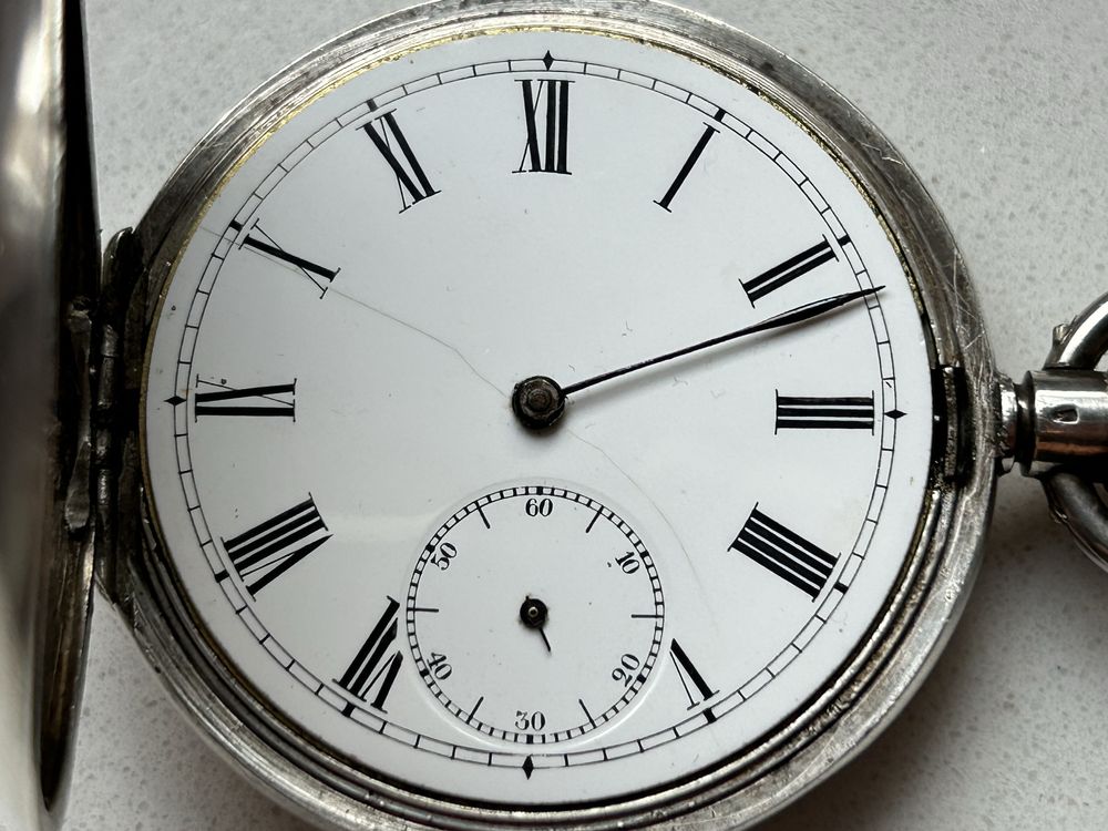 Omega zegarek kieszonkowy Srebro 925 kryty ok.1905r