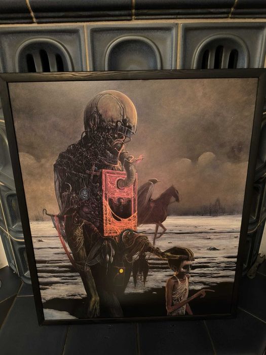 Beksiński Sygnatura Reprodukcja obrazu Z. Beksińskiego AF75 CERTYFIKAT