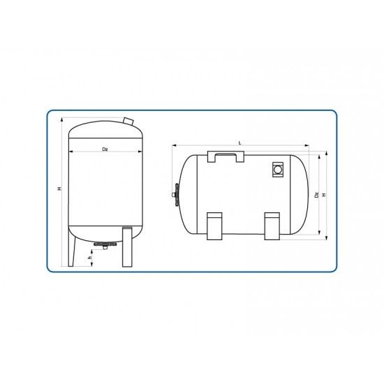 Zbiornik hydroforowy przeponowy 100L pionowy Wimest