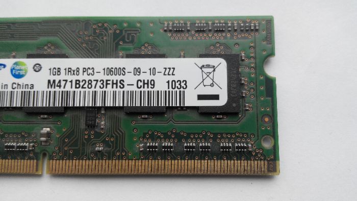 Оперативная память ноутбучная So-dimm DDR3-1333 1Gb Samsung