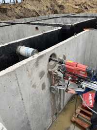 Hilti przewierty w betonie pod  rekuperacje, kanalizacje, itd